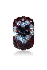 Bead - Crimson Crystal with Heart